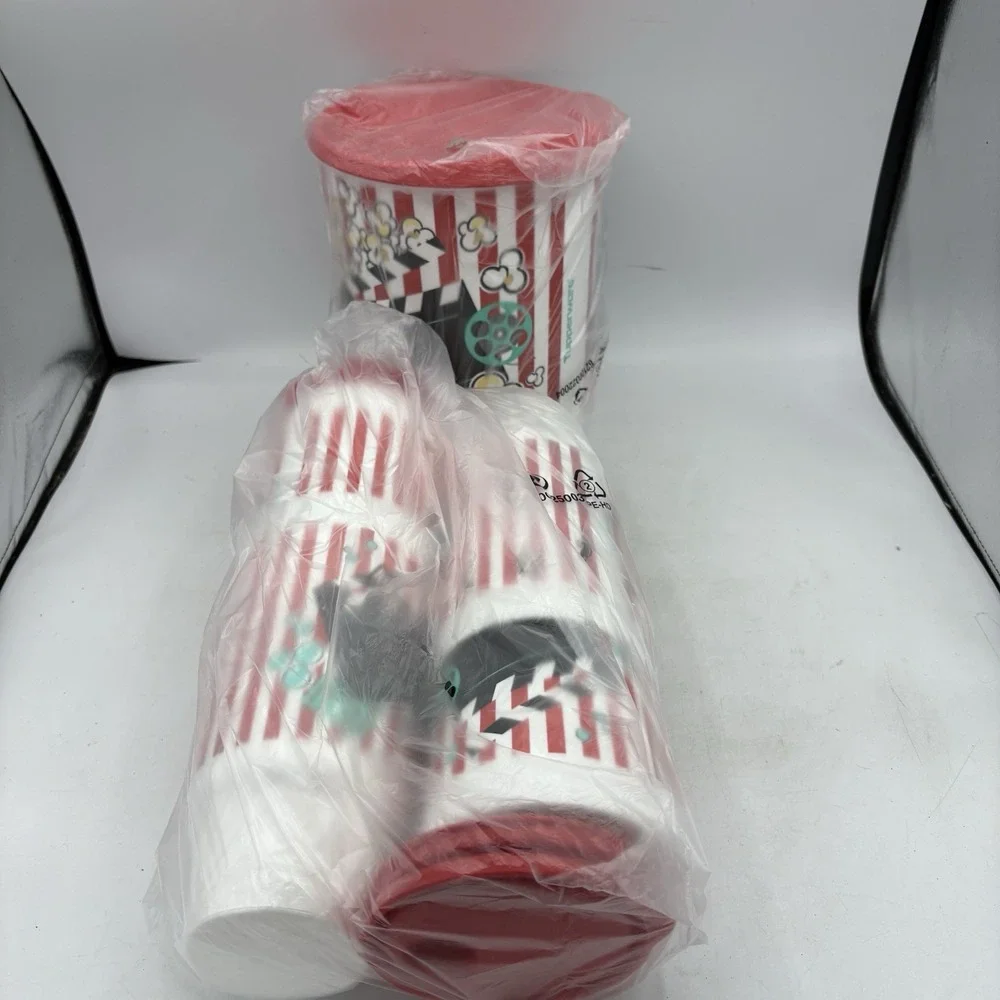 Tupperware Popcorn Canister One Touch Movie Night with 4 Tumblers 5 Lids Seals